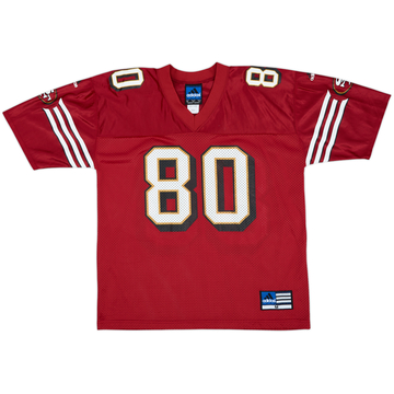 1999-00 San Francisco 49ers Rice #80 adidas Home Jersey - 9/10 - (M)
