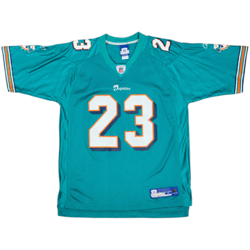 2005-06 Miami Dolphins Brown #23 Reebok On Field Home Jersey - 9/10 - (L)