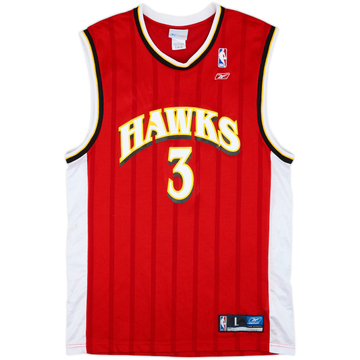 2002-04 Atlanta Hawks Abdur-Rahim #3 Reebok Away Jersey - 9/10 - (L)