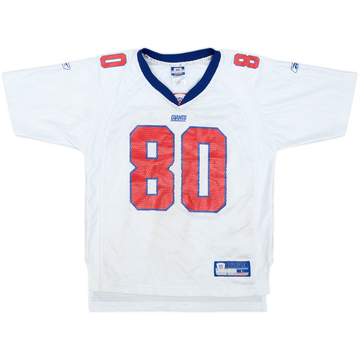 2002-04 New York Giants Shockey #80 Reebok On Field Away Jersey - 6/10 - (L.Boys)