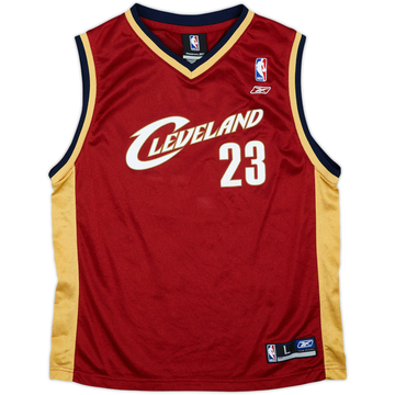2003-06 Cleveland Cavaliers James #23 Reebok Away Jersey - 9/10 - (L.Boys)
