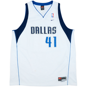 2001-04 Dallas Mavericks Nowitzki #41 Nike Swingman Home Jersey - 7/10 - (XXL)