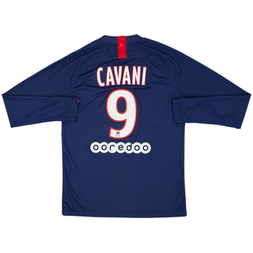 2019-20 Paris Saint-Germain Home L/S Shirt Cavani #9 - 8/10 - (M)
