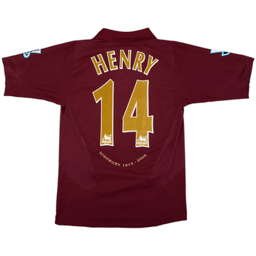 2005-06 Arsenal Home Shirt Henry #14 - 7/10 - (XL.Boys)