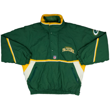 1990s Green Bay Packers Starter 1/2 Zip Rain Coat - 8/10 - (L)