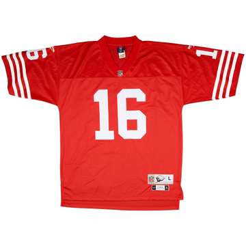 1990 San Francisco 49ers Montana #16 Reebok Throwback Home Jersey - 8/10 - (L)