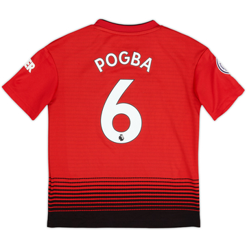 2018-19 Manchester United Home Shirt Pogba #6 - 9/10 - (S.Boys)
