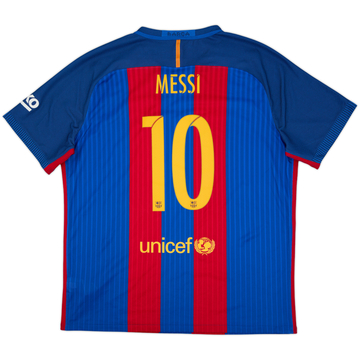 2016-17 Barcelona Authentic Home Shirt Messi #10 - 8/10 - (XXL)