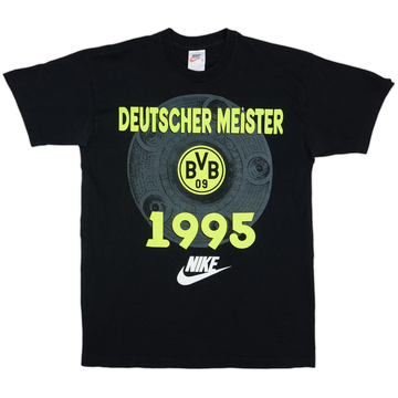 1995-96 Borussia Dortmund 'Deutscher Meister' Nike Cotton Tee - 8/10 - (M)