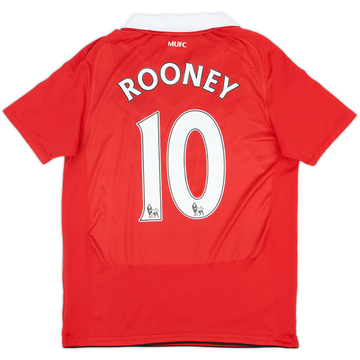 2010-11 Manchester United Home Shirt Rooney #10 - 8/10 - (XL.Boys)