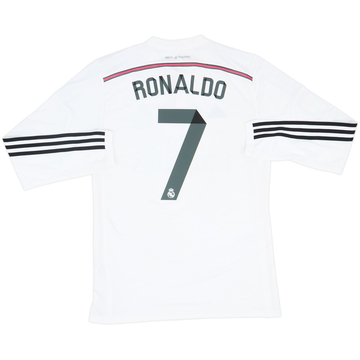 2014-15 Real Madrid Home L/S Shirt Ronaldo #7 - 6/10 - (L)