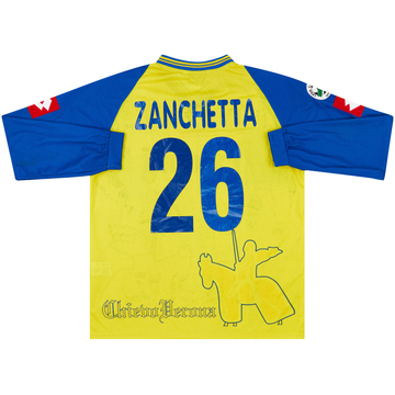 2003-04 Chievo Verona Match Issue Home L/S Shirt Zanchetta #26 (v Brescia)