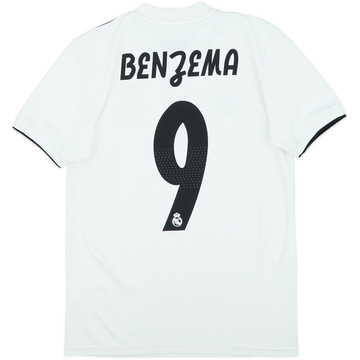 2018-19 Real Madrid Home Shirt Benzema #9 - 6/10 - (XS)