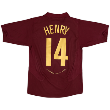 2005-06 Arsenal Home Shirt Henry #14 - 8/10 - (M)