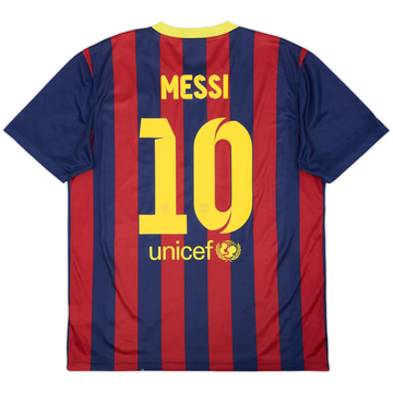 2013-14 Barcelona Basic Home Shirt Messi #10 - 6/10 - (L)