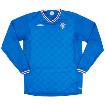 2009-10 Rangers Home L/S Shirt - 9/10 - (XL.Boys)