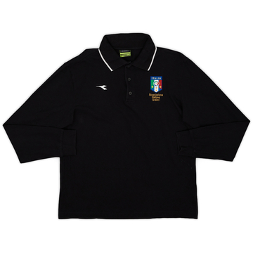2010-11 Italy Diadora Referee Polo L/S Shirt - 8/10 - (M)