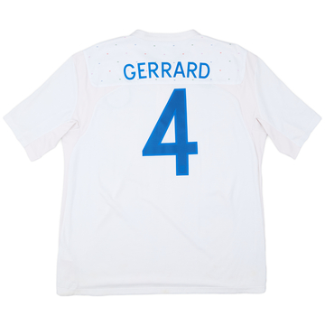 2010-11 England Home Shirt Gerrard #4 - 8/10 - (XL)