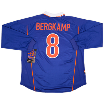 1998-00 Netherlands Player Issue Away L/S Shirt Bergkamp #8 (XL)