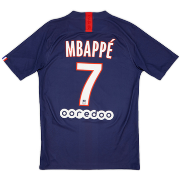 2019-20 Paris Saint-Germain Home Shirt Mbappe #7 - 8/10 - (S)