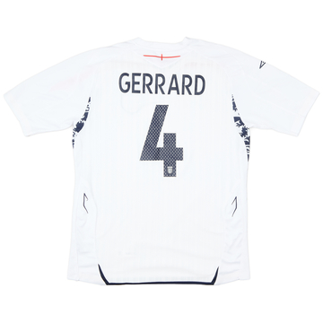 2007-09 England Home Shirt Gerrard #4 - 7/10 - (L)