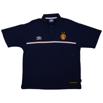 1999-00 Manchester United Umbro Polo Shirt - 9/10 - (XL)