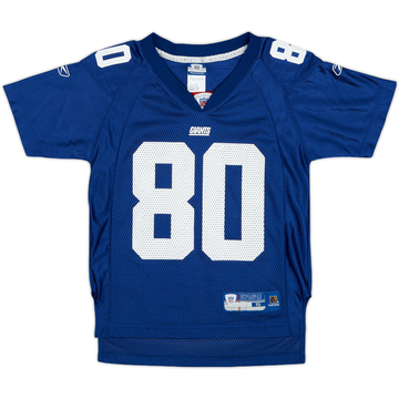 2005-06 New York Giants Shockey #80 Reebok On Field Home Jersey - 8/10 - (S.Boys)