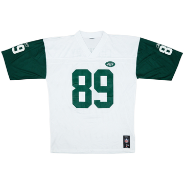 2008-10 New York Jets Cotchery #89 Reebok Replica Away Jersey - 8/10 - (XL)