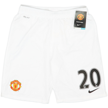 2011-12 Manchester United Home Shorts #20 (Fabio) (XL.Boys)