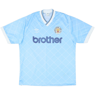 1987-89 Manchester City Home Shirt - 8/10 - (M)