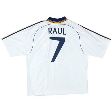1998-00 Real Madrid Home Shirt Raul #7 - 6/10 - (XL)