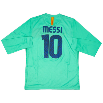2010-11 Barcelona Player Issue Away L/S Shirt Messi #10 (XL)