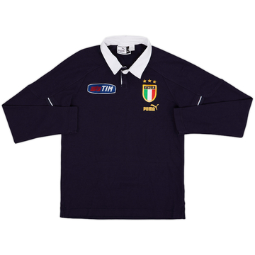 2003-04 Italy Puma Rugby Polo L/S Shirt - 8/10 - (S.Boys)