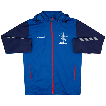 2018-19 Rangers Hummel Hooded Rain Jacket - 8/10 - (L)