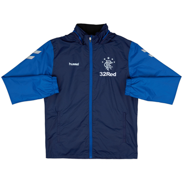 2018-19 Rangers Hummel Hooded Rain Jacket - 8/10 - (M)
