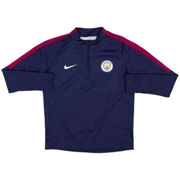 2017-18 Manchester City Nike 1/4 Zip Training Top - 10/10 - (M.Boys)