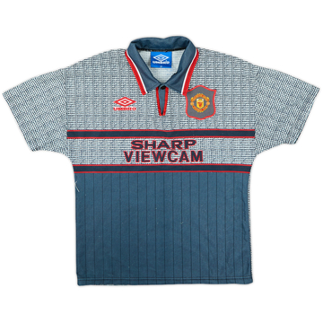 1995-96 Manchester United Away Shirt - 9/10 - (L.Boys)
