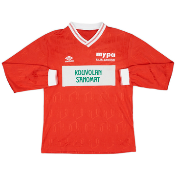 1991-93 MyPa Match Issue Home L/S Shirt #9