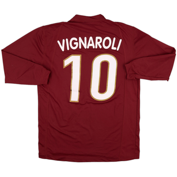 2000-01 Salernitana Match Issue Home L/S Shirt Vignaroli #10