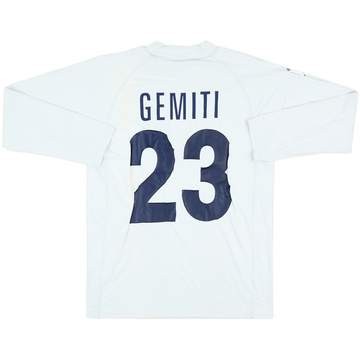 2004-05 Genoa Match Issue Away L/S Shirt Gemiti #23