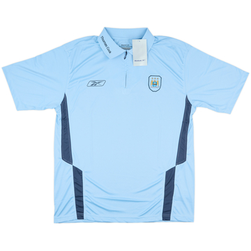 2004-05 Manchester City Reebok 1/4 Zip Polo Shirt (M)