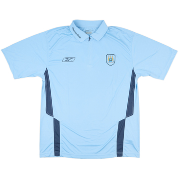 2004-05 Manchester City Reebok 1/4 Zip Polo Shirt (M)