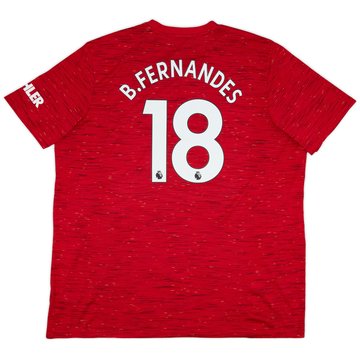 2020-21 Manchester United Home Shirt B.Fernandes #18 - 8/10 - (3XL)
