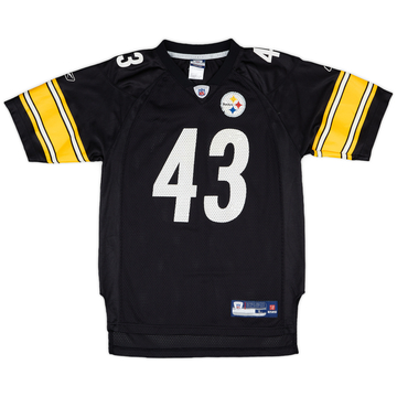 2007 Pittsburgh Steelers Polamalu #43 Reebok On Field Home Jersey - 7/10 - (L.Boys)
