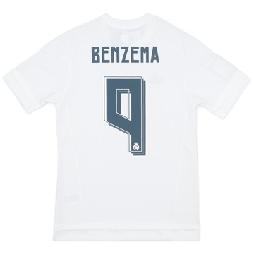 2015-16 Real Madrid Home Shirt Benzema #9 (S)