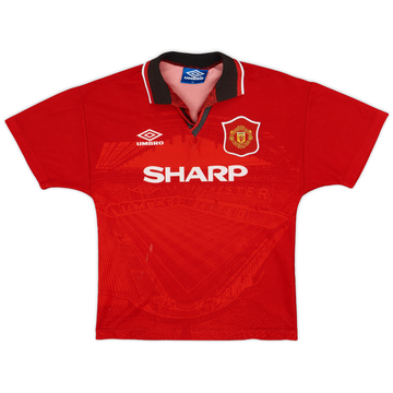 1994-96 Manchester United Home Shirt - 6/10 - (L.Boys)