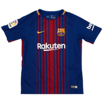 2017-18 Barcelona Home Shirt - 8/10 - (M.Boys)