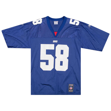 2001 New York Giants Barrow #58 Reebok Jersey (Home) M