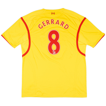 2014-15 Liverpool Away Shirt Gerrard #8 - 6/10 - (XXL)