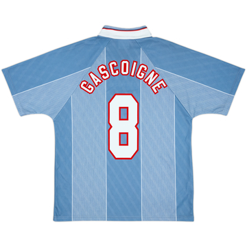 1996-97 England Away Shirt Gascoigne #8 - 8/10 - (L)